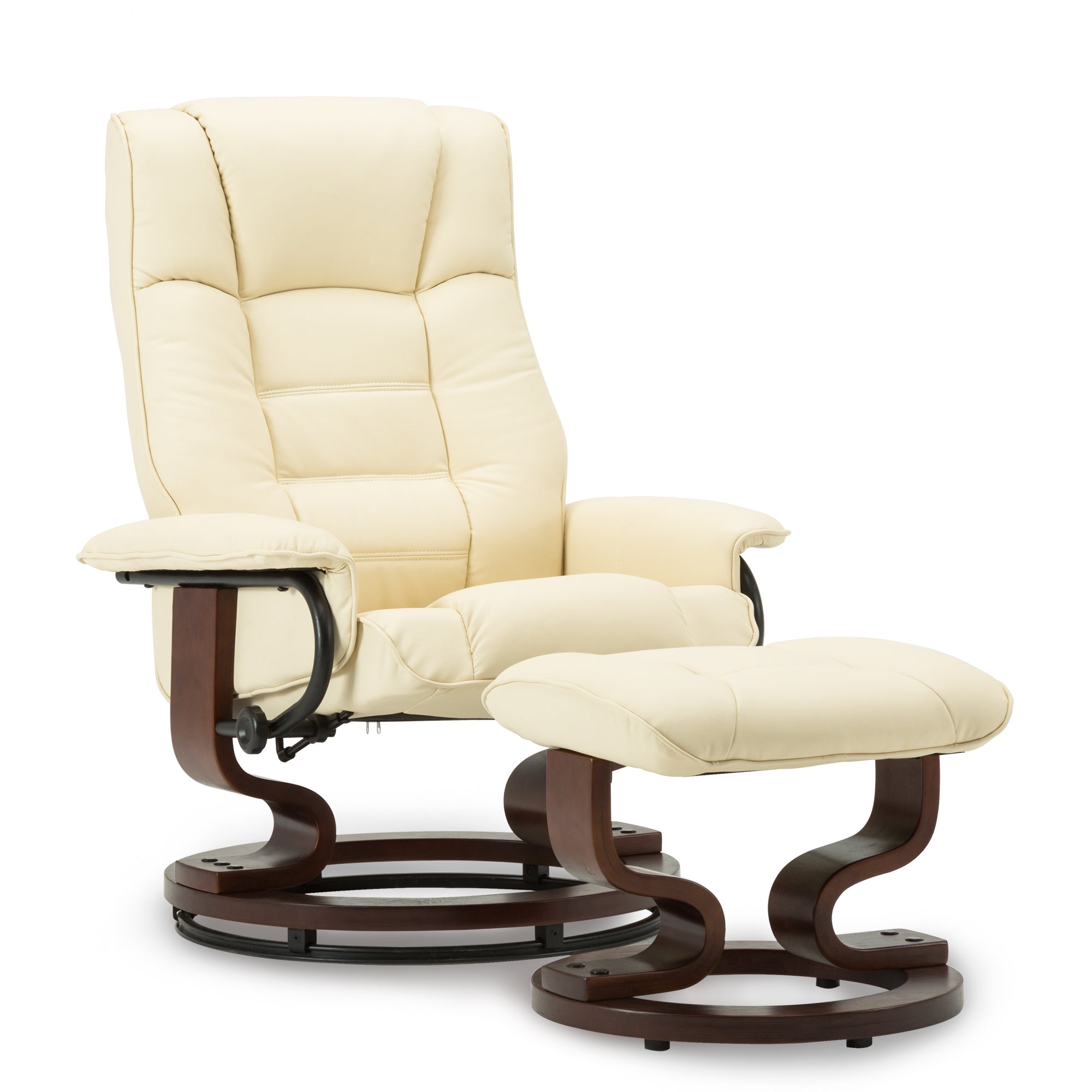 Relaxfauteuil met Hocker, 360° Draaibare TV-stoel met Ligfunctie, 9019 – foto 8