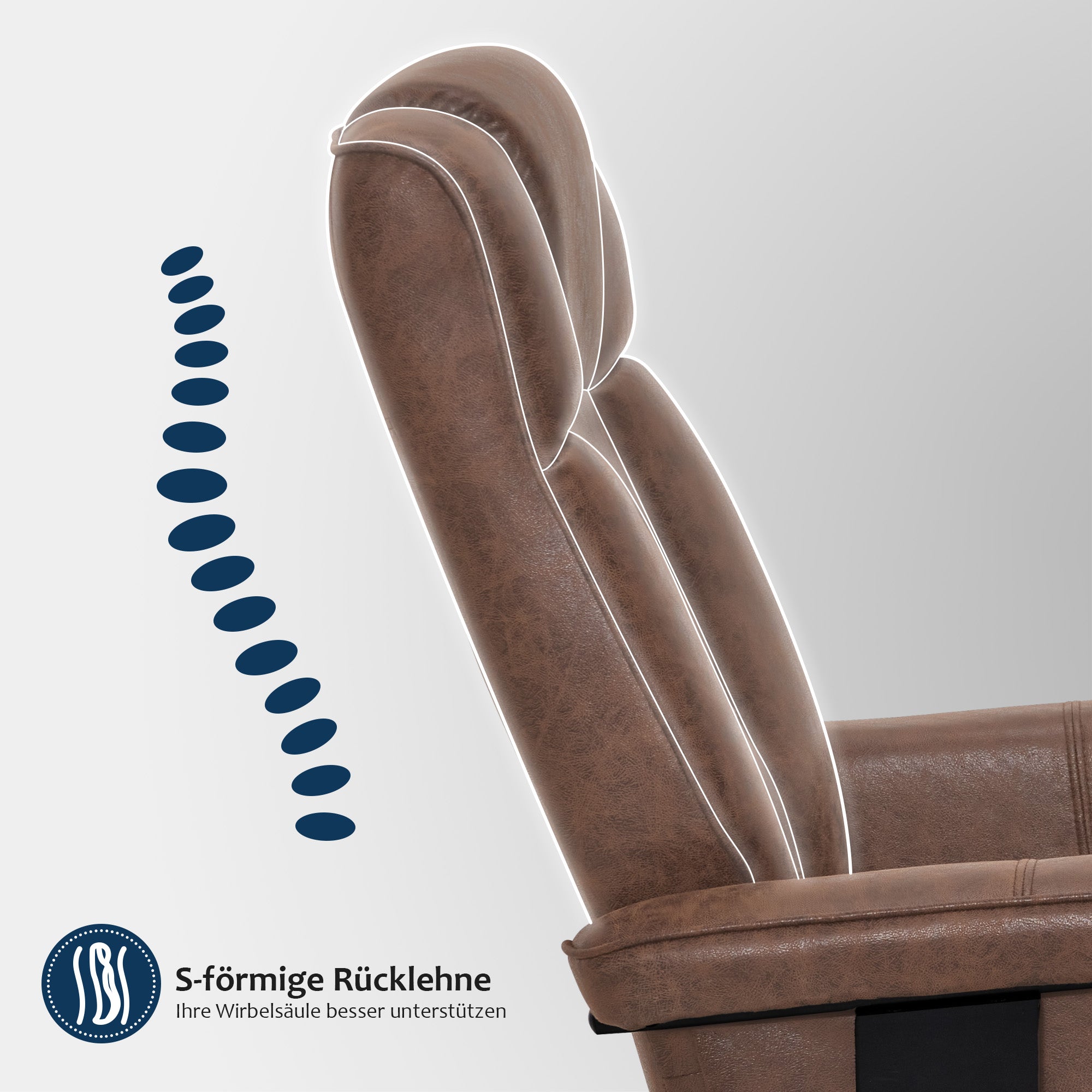 Relaxfauteuil met Hocker, 360° Draaibare TV-stoel met Ligfunctie, 9019 – foto 61