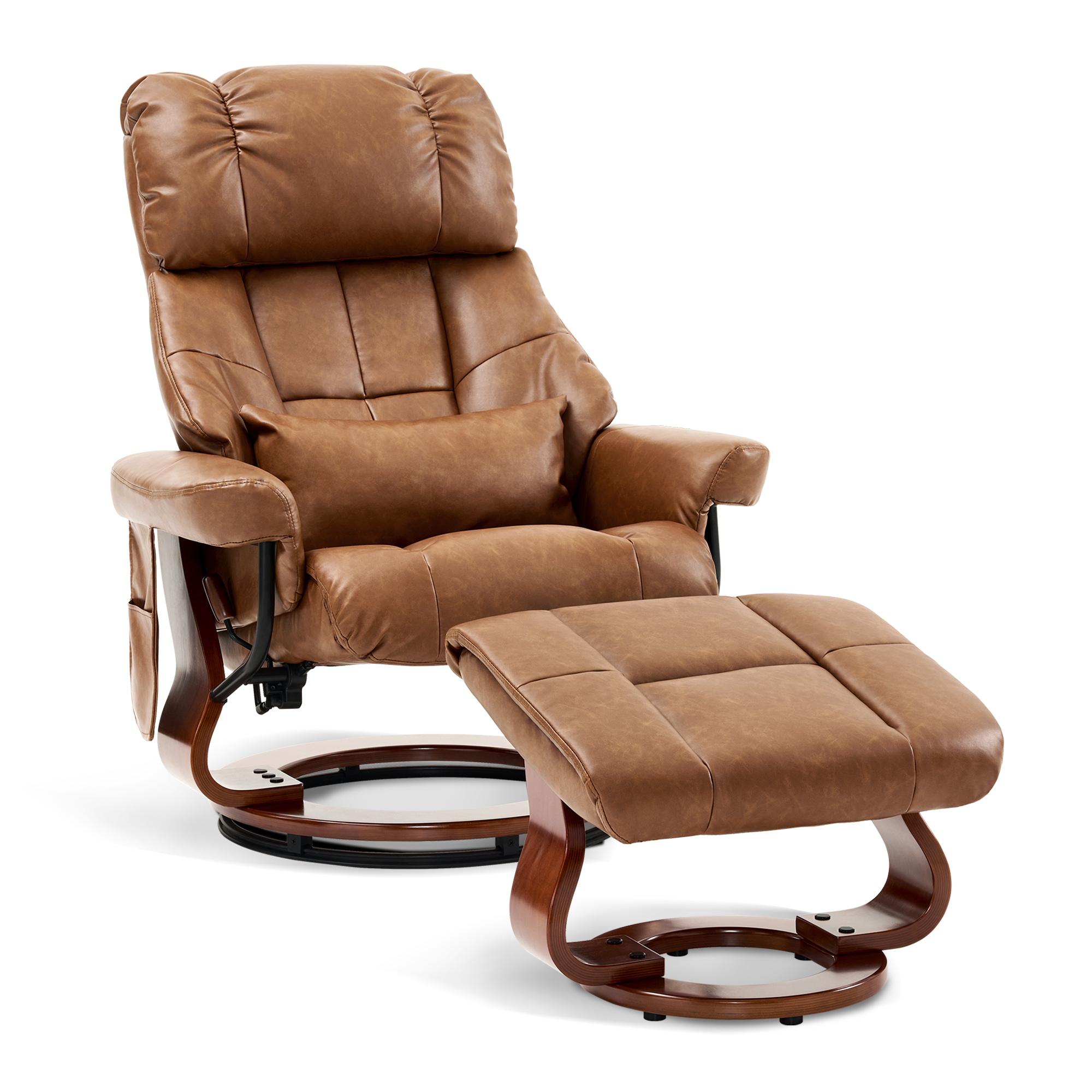 Relaxfauteuil met Hocker, 360° Draaibaar, TV-stoel tot 120 kg, 9066 – foto 12