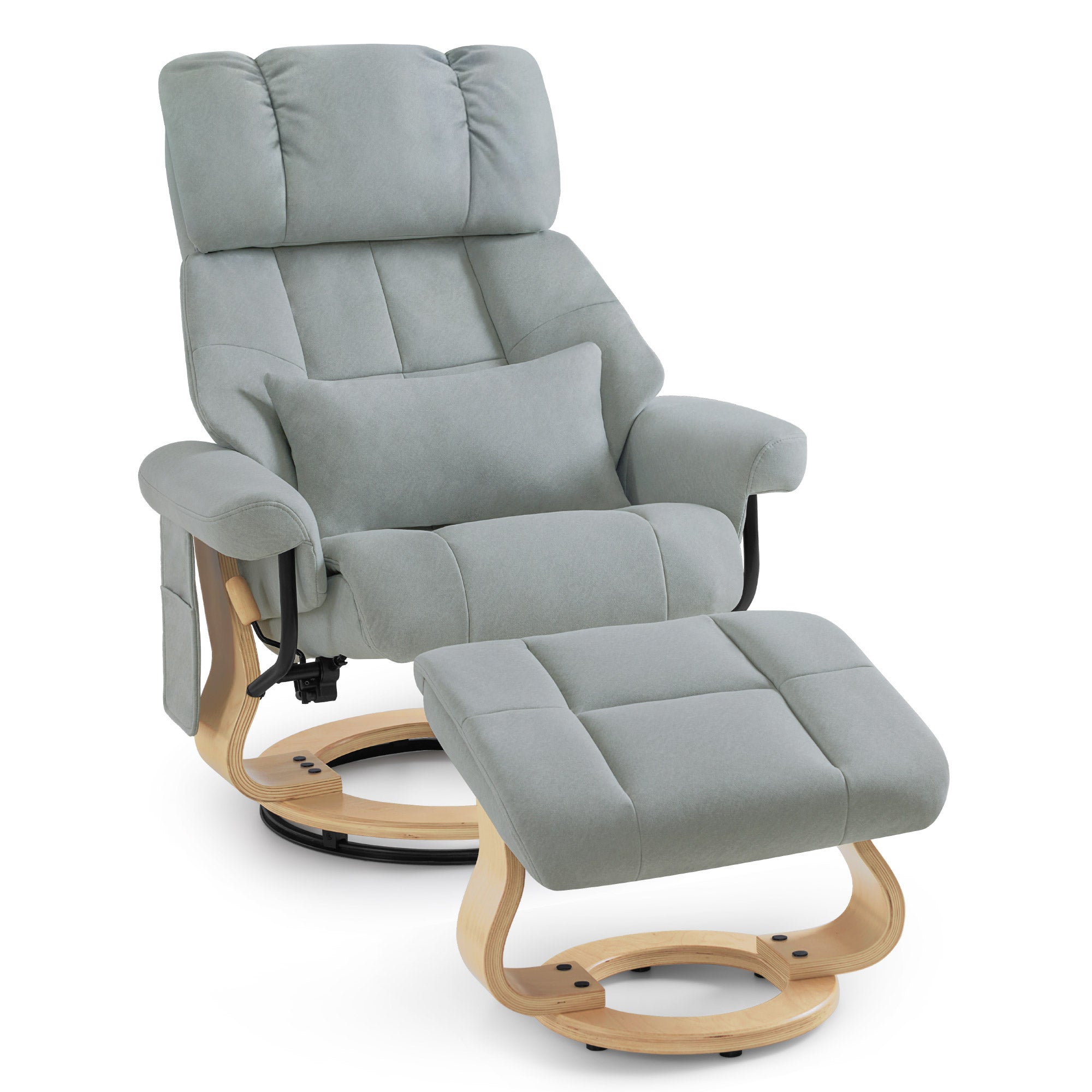 Relaxfauteuil met Hocker, 360° Draaibaar, TV-stoel tot 120 kg, 9066 – foto 25