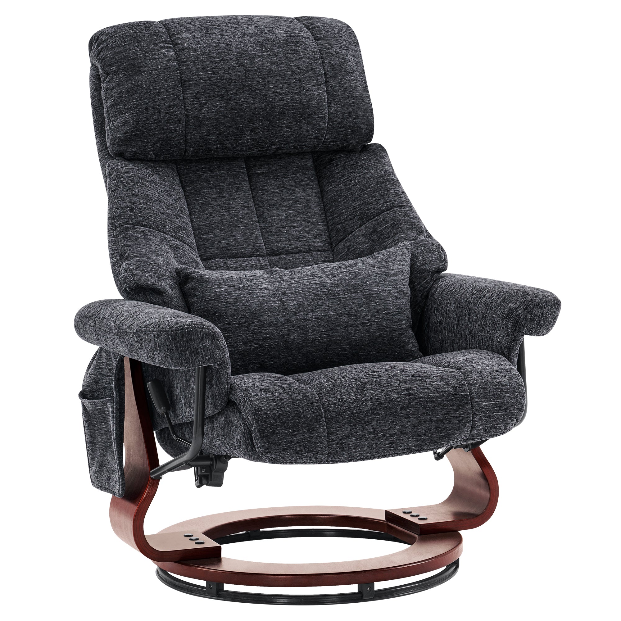 Relaxfauteuil met Hocker, 360° Draaibaar, TV-stoel tot 120 kg, 9066 – foto 5