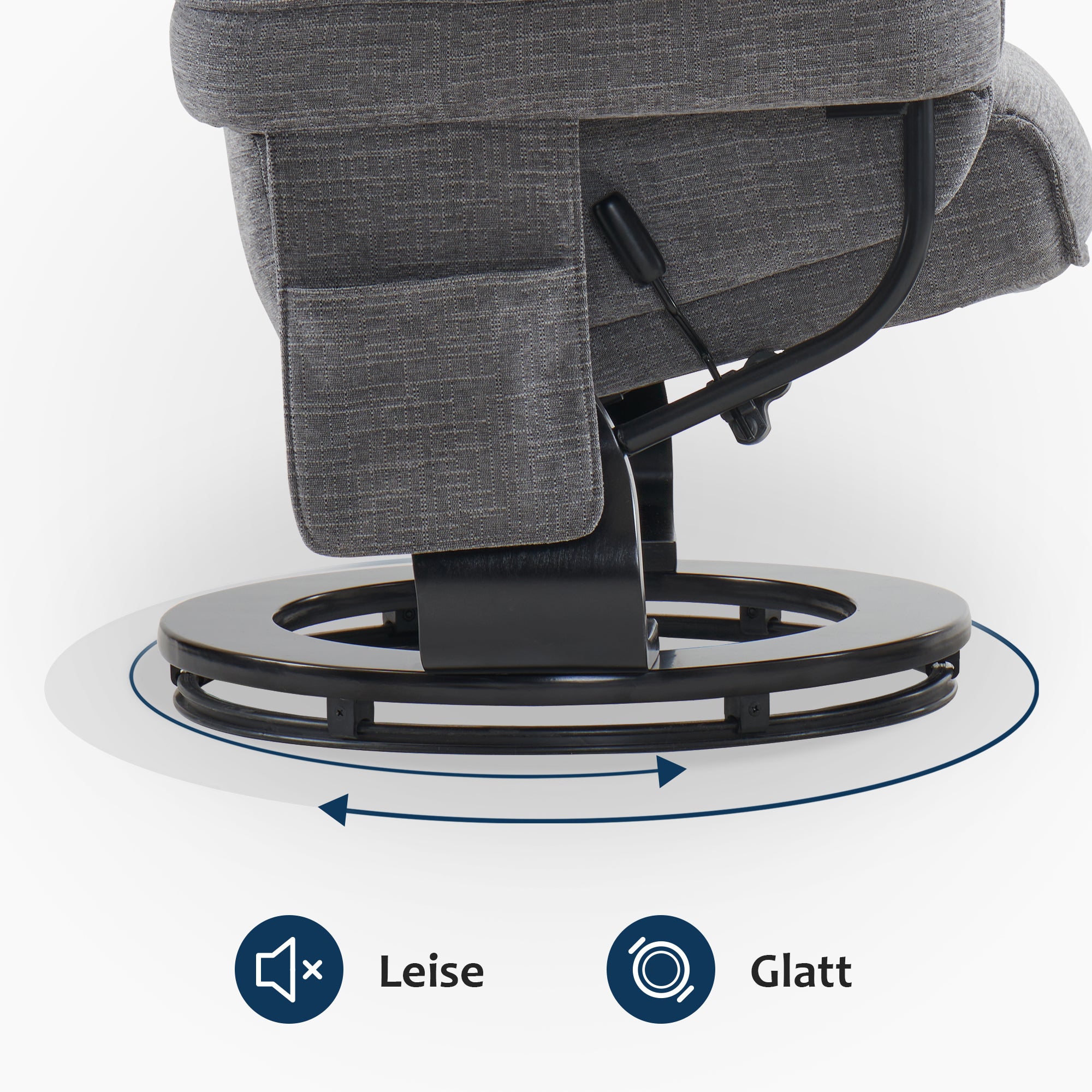 Draaibare Relaxfauteuil met Ligfunctie & Kussen, Microfiber/Stof – foto 24