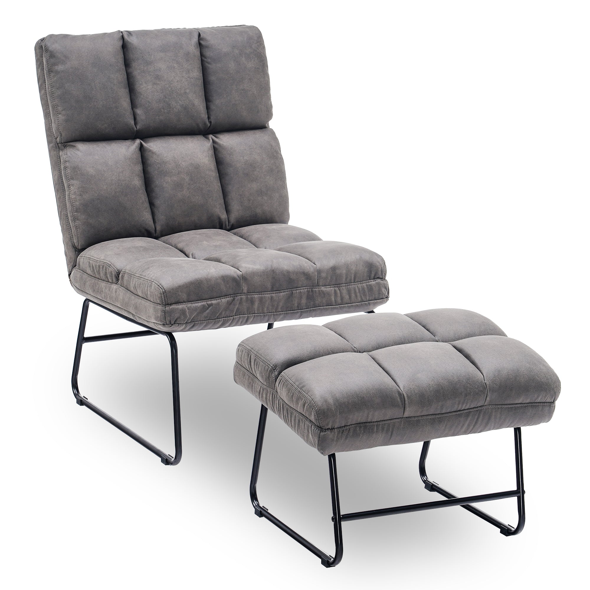 Relaxfauteuil met Hocker, Moderne TV-stoel Loungestoel, 0016/0014 – foto 1