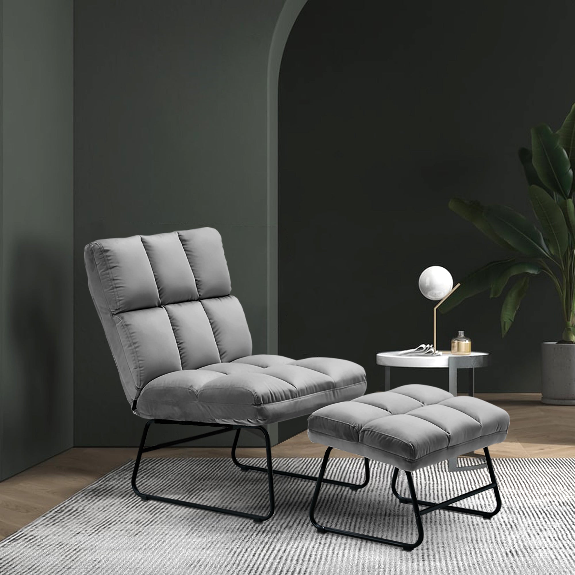 Relaxfauteuil met Hocker, Moderne TV-stoel Loungestoel, 0016/0014 – foto 14