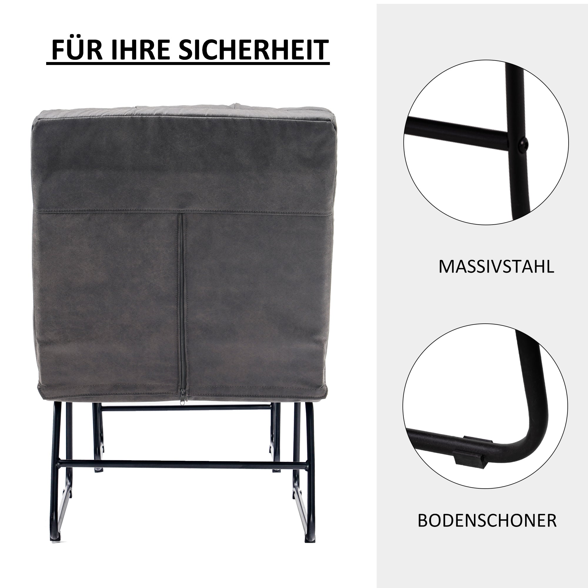 Relaxfauteuil met Hocker, Moderne TV-stoel Loungestoel, 0016/0014 – foto 4