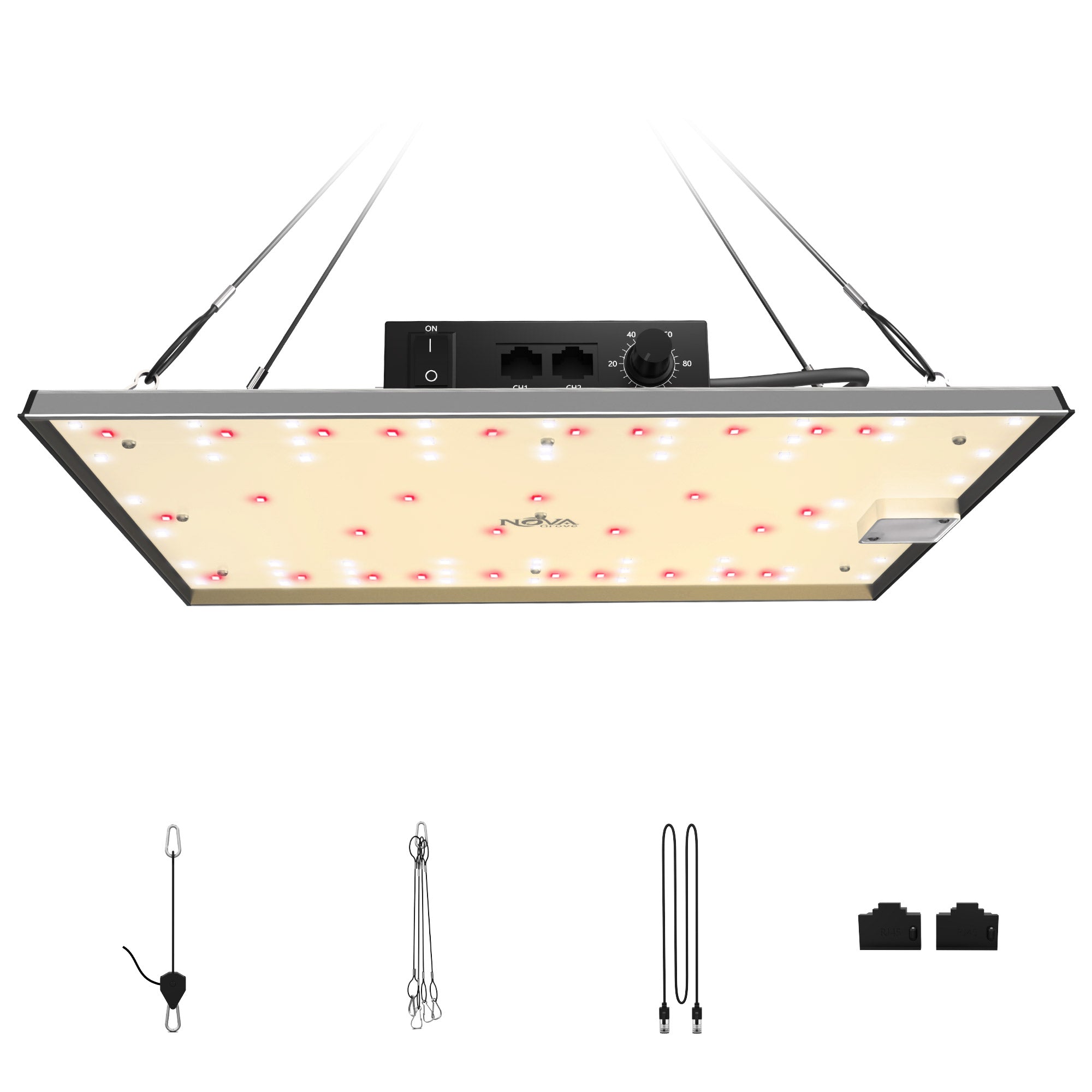 NovaGrove LED Groeilamp Volledig Spectrum, 100W, voor Kweekkast, Dimbaar & Daisy Chain, EC10 – foto 1