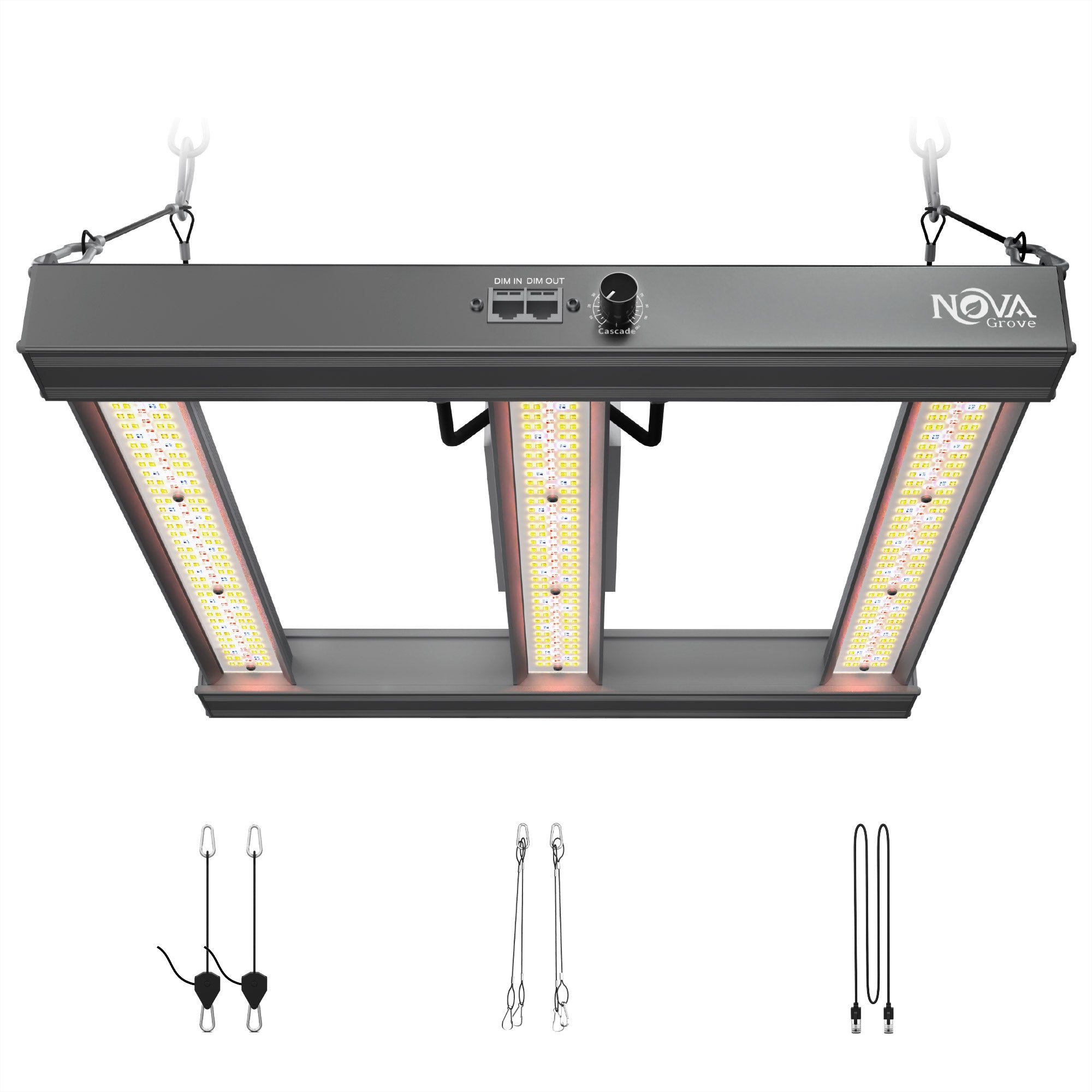 NovaGrove LED Groeilamp Volledig Spectrum IR, 150W, voor Kweekkast 60x60cm, Dimbaar & Daisy Chain, PR15 – foto 1