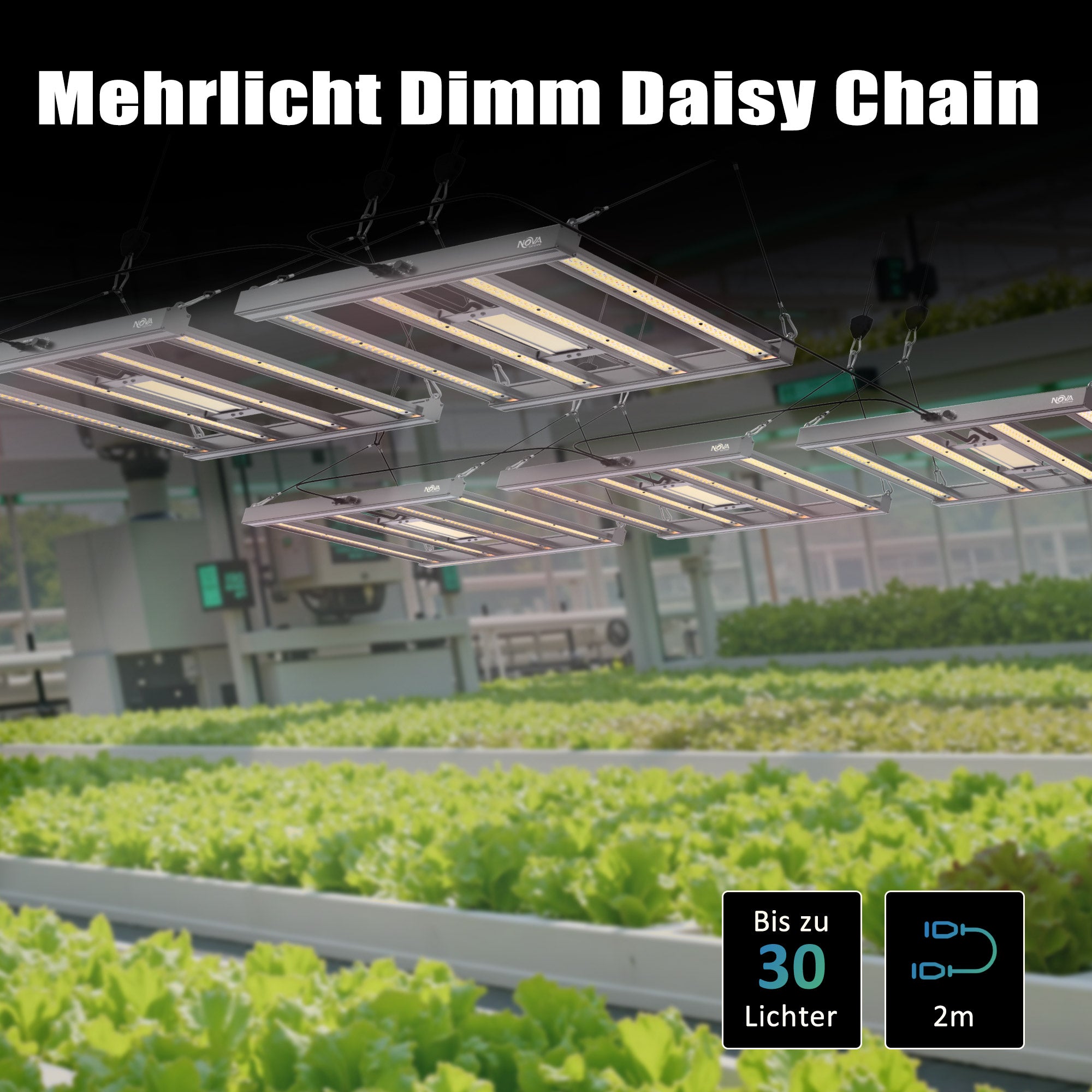 NovaGrove LED Groeilamp Volledig Spectrum IR, 240W, voor Kweekkast 90x90cm, Dimbaar & Daisy Chain, PR24 – foto 6